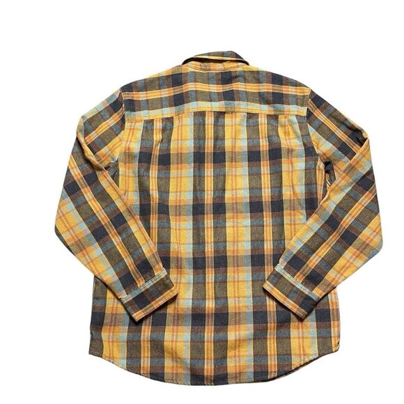 PRANA Westbrook Flannel Shirt Brown Orange Blue Size XL - Picture 2 of 6